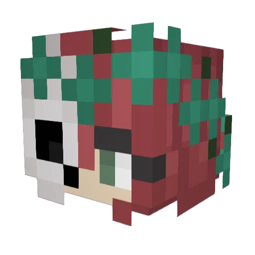 Litchies Minecraft avatar head, 3D render