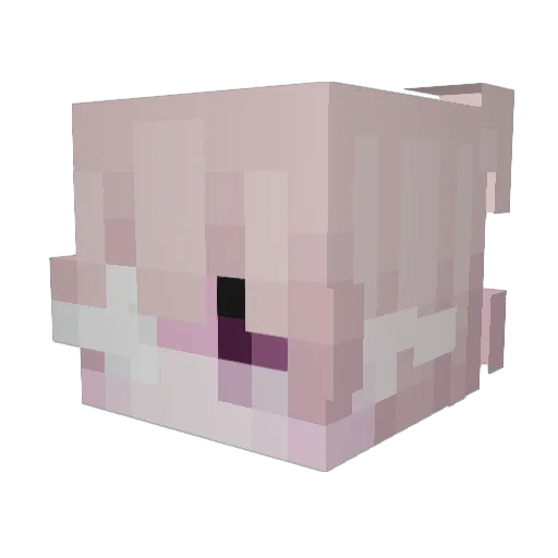 Lite9i Minecraft avatar head, 3D render