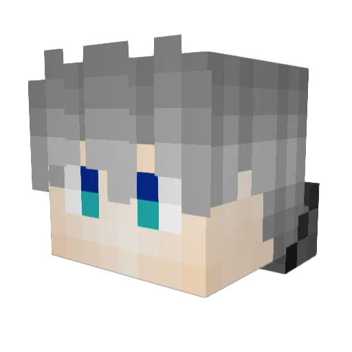 Lite_Moyu Minecraft avatar head, 3D render