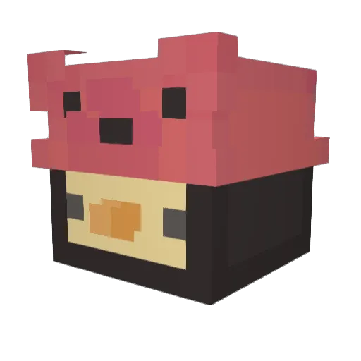 Lite_Workk Minecraft avatar head, 3D render