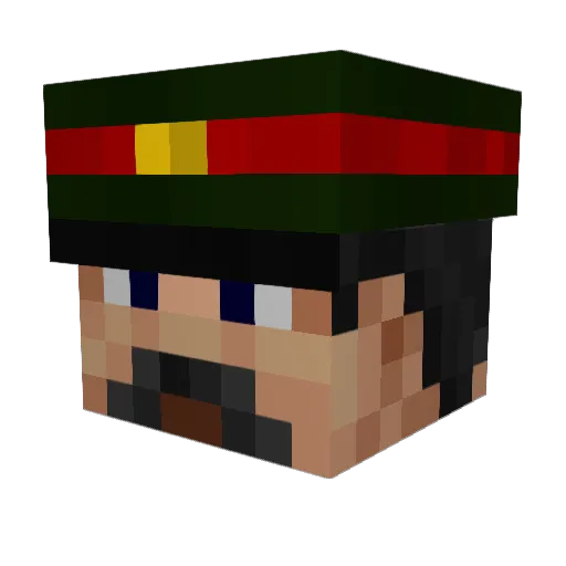 Litegin Minecraft avatar head, 3D render