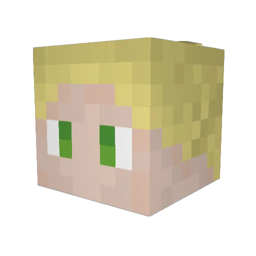 LiteralChad Minecraft avatar head, 3D render