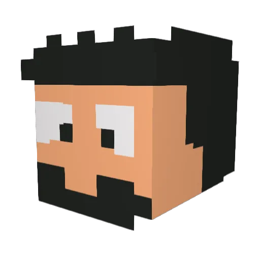 LiteralLard Minecraft avatar head, 3D render