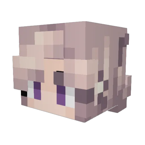 LiteralYuri Minecraft avatar head, 3D render