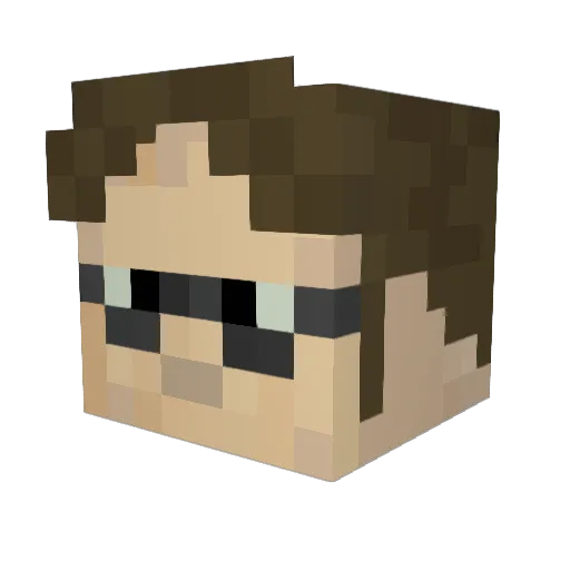 Literalistar Minecraft avatar head, 3D render