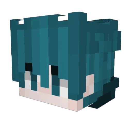 LiterallyBlu Minecraft avatar head, 3D render