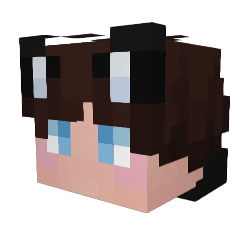 LiterallyFedora Minecraft avatar head, 3D render