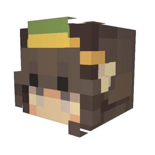 Literallybesso Minecraft avatar head, 3D render