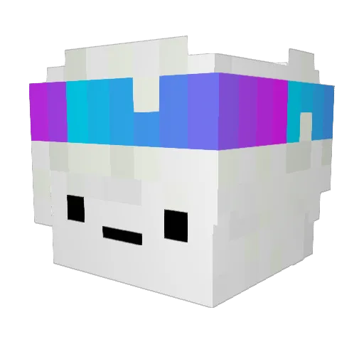 Literaly_07 Minecraft avatar head, 3D render