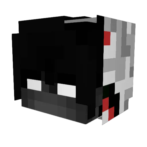 LithDark Minecraft avatar head, 3D render