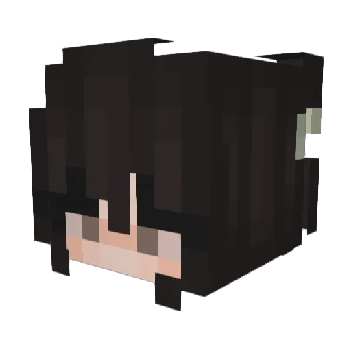 Lithe__Furusato Minecraft avatar head, 3D render