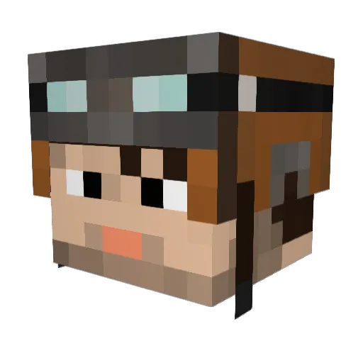 Lithgon Minecraft avatar head, 3D render