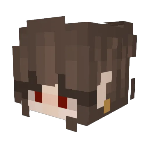 Lithilya Minecraft avatar head, 3D render