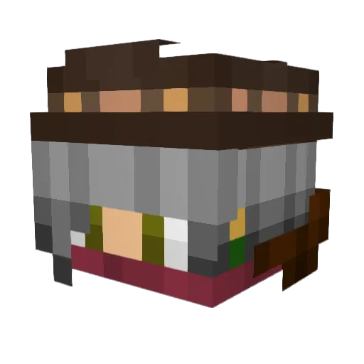 Lithium3Li Minecraft avatar head, 3D render