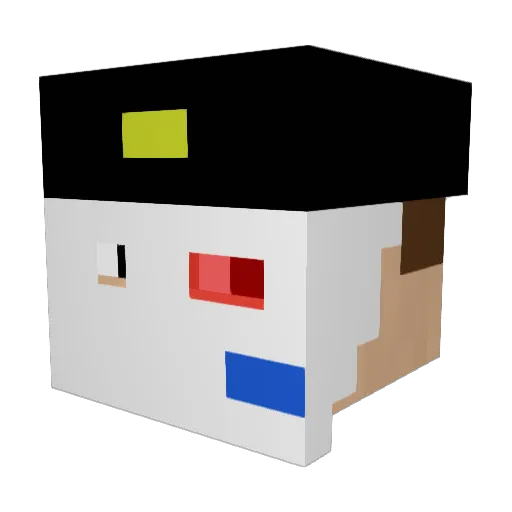 LithiumKey Minecraft avatar head, 3D render