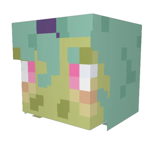 Lithlih Minecraft avatar head, 3D render