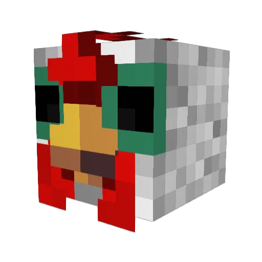 Litho_and_a_half Minecraft avatar head, 3D render