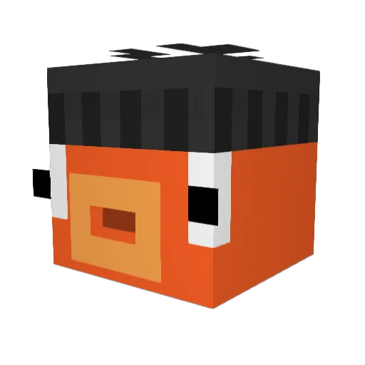 Lithoq Minecraft avatar head, 3D render
