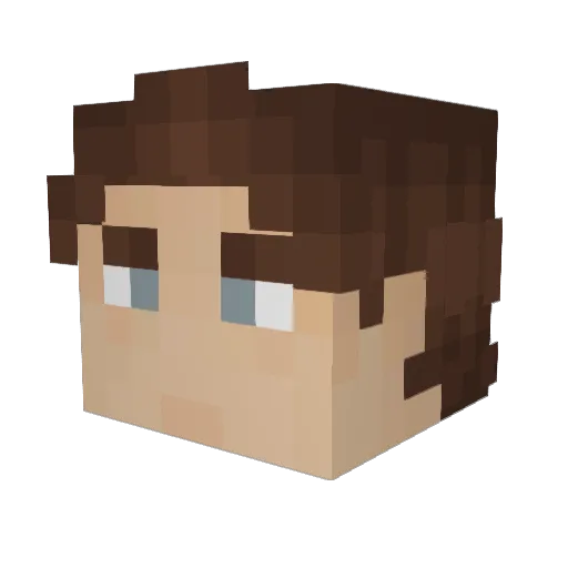 Lithric Minecraft avatar head, 3D render