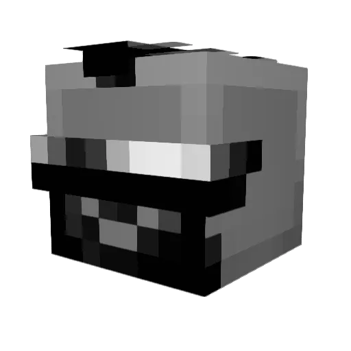 Litiasis Minecraft avatar head, 3D render