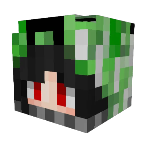 Litknife Minecraft avatar head, 3D render