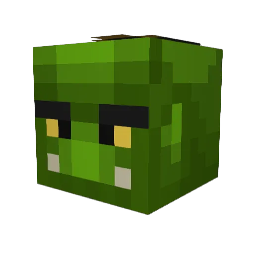 Litplier Minecraft avatar head, 3D render