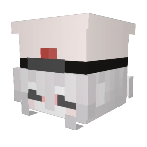 Litt3r Minecraft avatar head, 3D render