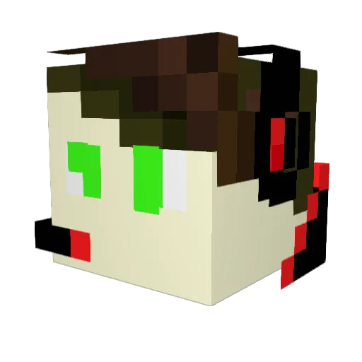 LittGamerz Minecraft avatar head, 3D render