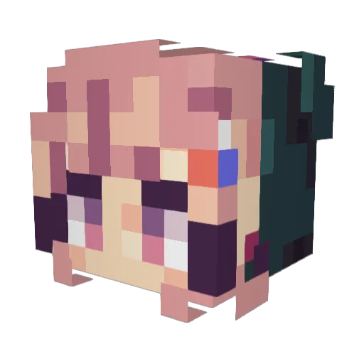 LittHa Minecraft avatar head, 3D render