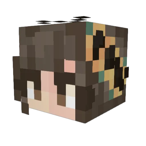 Littani Minecraft avatar head, 3D render