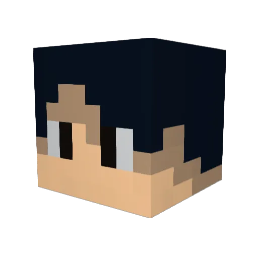 Littatino Minecraft avatar head, 3D render