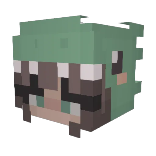 LittelKeks Minecraft avatar head, 3D render
