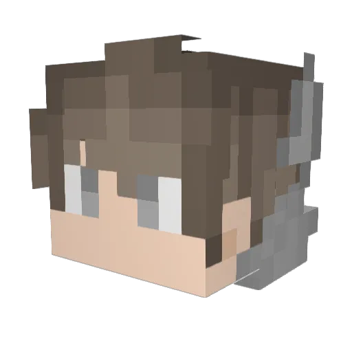 Littl3Chalk Minecraft avatar head, 3D render