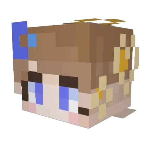 Little09Nine Minecraft avatar head, 3D render