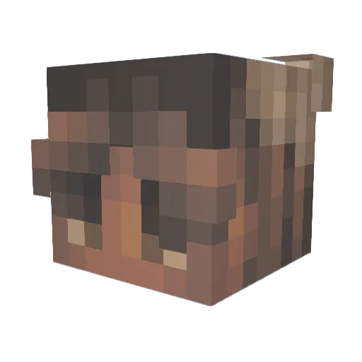 LittleBB Minecraft avatar head, 3D render