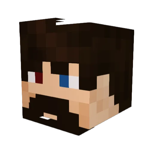 LittleBabby Minecraft avatar head, 3D render