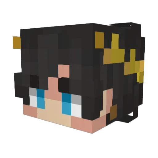 LittleBang Minecraft avatar head, 3D render
