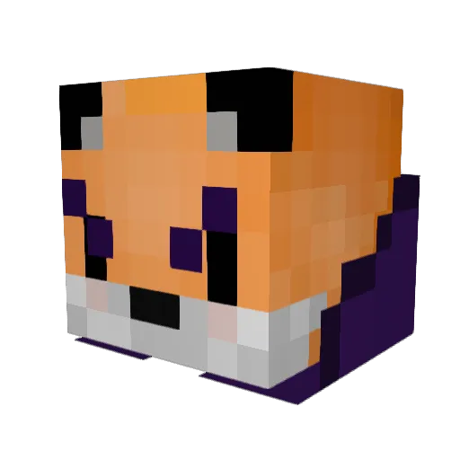 LittleBatEars Minecraft avatar head, 3D render