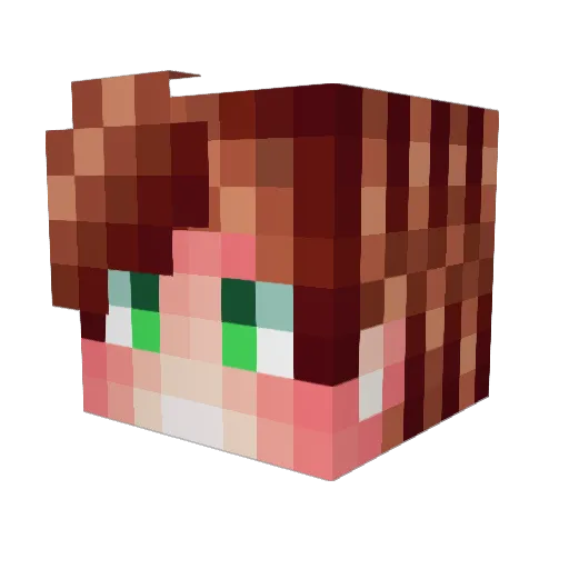 LittleBdyBigHart Minecraft avatar head, 3D render