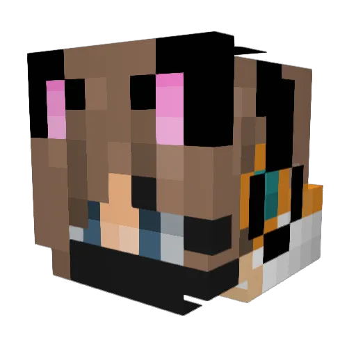 LittleBear1026T Minecraft avatar head, 3D render