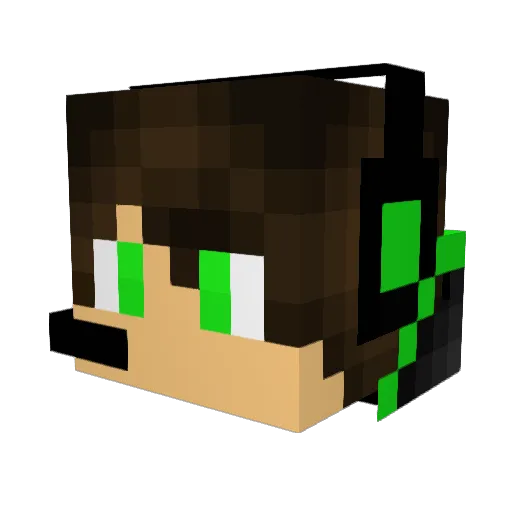 LittleBear2k Minecraft avatar head, 3D render
