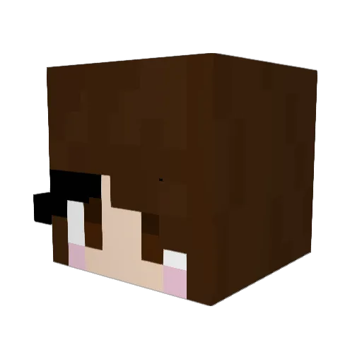 LittleBebe Minecraft avatar head, 3D render