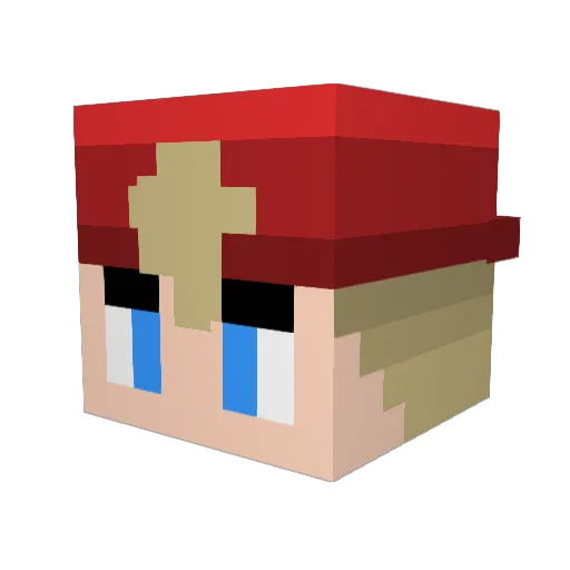 LittleBilly Minecraft avatar head, 3D render