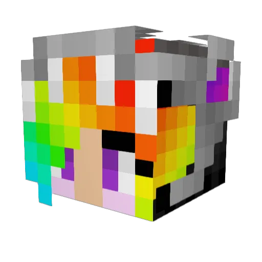 LittleBit2412 Minecraft avatar head, 3D render