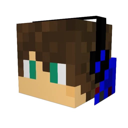 LittleBlueBoys Minecraft avatar head, 3D render