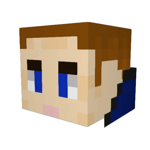 LittleBuddai Minecraft avatar head, 3D render