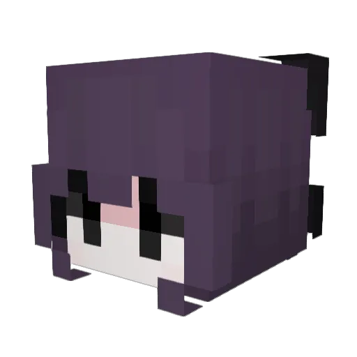 LittleCap_Green Minecraft avatar head, 3D render