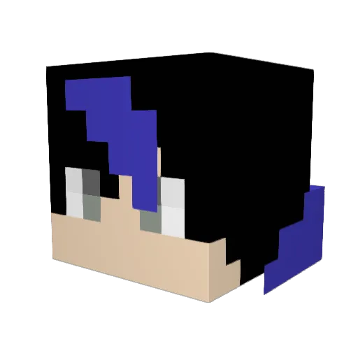 LittleCherry58 Minecraft avatar head, 3D render