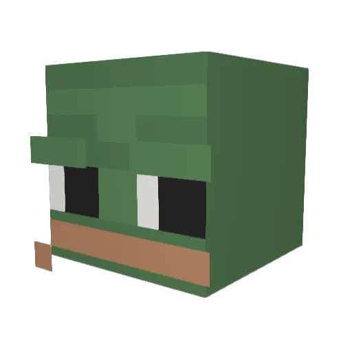 LittleCrabe Minecraft avatar head, 3D render