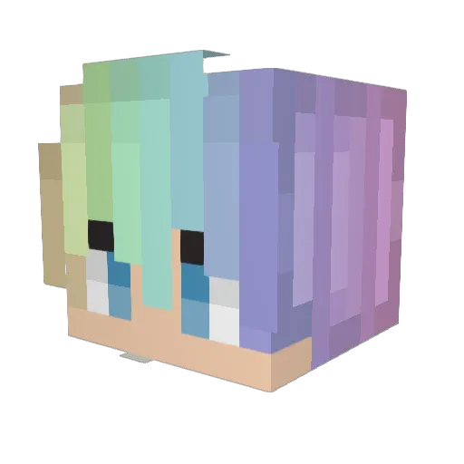 LittleCrackHead Minecraft avatar head, 3D render